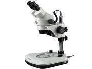 New LED Binocular Stereo Zoom Microscope 3.5X 45X