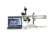 3.5X 90X LED Circuit Inspection Trinocular Zoom Stereo Microscope 3MP Camera
