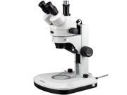3.5X 45X Track Stand Stereo Zoom Trinocular Microscope with Dual LED Lights
