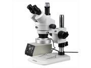7X 45X Trinocular Stereo Microscope with Aluminum 80 LED Ring Light