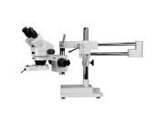 3.5X 45X Binocular Stereo Boom Microscope Ring Light