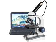 40X 1000X LED Coarse Fine Focus Science Student Microscope 1.3MP USB Camera