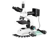 50x 800x Trinocular Metallurgical Microscope w Polarizing Features