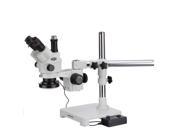 AmScope 3.5X 90X Simul Focal Stereo Lockable Zoom Microscope with 144 LED Ring Light