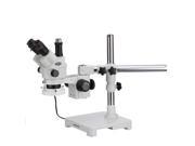 AmScope 3.5X 90X Simul Focal Stereo Lockable Zoom Microscope and Fluorescent Ring Light