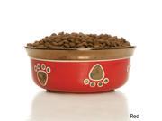 Ethical Pet Ritz Copper Rim Dog Dish Red 5 Inch 6887