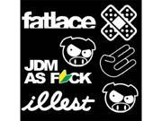 iJDMTOY Fatlace illest Mad Rally Pig Cross Bandaid Shocker Hand JDM as Fck Combo Deal Stickers Decals SET