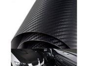 24 x 48 3D Twill Weave Glossy Black Carbon Fiber Vinyl Sheet