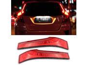 iJDMTOY 2 Direct Replacement Red Lens 14 LED Lights Rear Side Pillar Tail Brake Lamps For 2015 up Honda FIT
