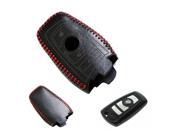 iJDMTOY 1 Black Leather 3D Key Holder For BMW 2 3 4 5 6 7 Series Remote Smart Key Fob
