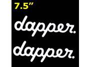 2 JDM Dapper Die Cast Vinyl Decals Funny Fatlace Stance Style JDM Stickers For Car Windshield Side Windows Bumpers etc