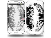 Big Kiss Black on White Decal Style Skin fits Samsung Galaxy S III S3