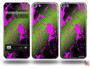 Halftone Splatter Hot Pink Green Decal Style Vinyl Skin fits Apple iPod Touch 5G IPOD NOT INCLUDED