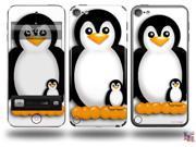 Penguins on White Decal Style Vinyl Skin fits Apple iPod Touch 5G IPOD NOT INCLUDED
