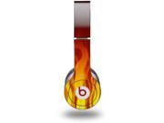 Fire on Black Decal Style Skin fits genuine Beats Solo HD Headphones HEADPHONES NOT INCLUDED