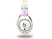 Kearas Peace Signs on White Decal Style Skin fits genuine Beats Studio Headphones HEADPHONES NOT INCLUDED