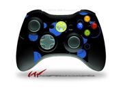 XBOX 360 Wireless Controller Decal Style Skin Lots Of Dots Blue on Black CONTROLLER NOT INCLUDED