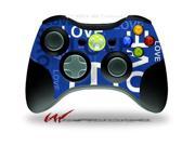 XBOX 360 Wireless Controller Decal Style Skin Love and Peace Blue CONTROLLER NOT INCLUDED