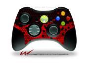 XBOX 360 Wireless Controller Decal Style Skin HEX Red CONTROLLER NOT INCLUDED
