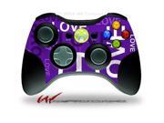 XBOX 360 Wireless Controller Decal Style Skin Love and Peace Purple CONTROLLER NOT INCLUDED
