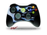 XBOX 360 Wireless Controller Decal Style Skin Metal Flames Blue CONTROLLER NOT INCLUDED