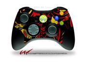 XBOX 360 Wireless Controller Decal Style Skin Twisted Garden REd and Yellow CONTROLLER NOT INCLUDED