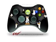 XBOX 360 Wireless Controller Decal Style Skin Penguins on Black CONTROLLER NOT INCLUDED