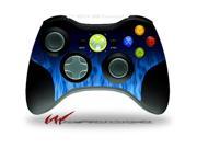 XBOX 360 Wireless Controller Decal Style Skin Fire Blue CONTROLLER NOT INCLUDED