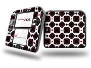 Red And Black Squared Decal Style Vinyl Skin fits Nintendo 2DS