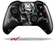 Chrome Skull on Black Decal Style Skin fits Microsoft XBOX One Wireless Controller CONTROLLER NOT INCLUDED
