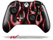 Metal Flames Red Decal Style Skin fits Microsoft XBOX One Wireless Controller CONTROLLER NOT INCLUDED