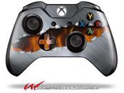 Ripped Metal Fire Decal Style Skin fits Microsoft XBOX One Wireless Controller CONTROLLER NOT INCLUDED