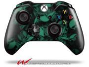 Skulls Confetti Seafoam Green Decal Style Skin fits Microsoft XBOX One Wireless Controller CONTROLLER NOT INCLUDED