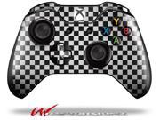 Checkered Canvas Black and White Decal Style Skin fits Microsoft XBOX One Wireless Controller CONTROLLER NOT INCLUDED