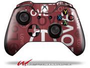 Love and Peace Pink Decal Style Skin fits Microsoft XBOX One Wireless Controller CONTROLLER NOT INCLUDED