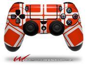 Squared Red Decal Style Wrap Skin fits Sony PS4 Dualshock 4 Controller CONTROLLER NOT INCLUDED