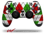 Argyle Red and Green Decal Style Wrap Skin fits Sony PS4 Dualshock 4 Controller CONTROLLER NOT INCLUDED