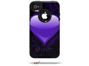 Glass Heart Grunge Purple Decal Style Vinyl Skin fits Otterbox Commuter iPhone4 4s Case CASE NOT INCLUDED