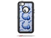 Petals Blue Decal Style Vinyl Skin fits Otterbox Defender iPhone 5C Case CASE NOT INCLUDED