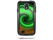 Alecias Swirl 01 Green Decal Style Vinyl Skin fits Otterbox Commuter Case for Samsung Galaxy S4 CASE NOT INCLUDED