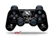 Sony PS3 Controller Decal Style Skin Chrome Skull on Black CONTROLLER SOLD SEPARATELY