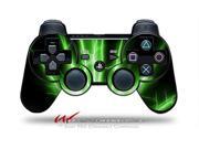 Sony PS3 Controller Decal Style Skin Lightning Green CONTROLLER SOLD SEPARATELY