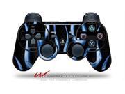 Sony PS3 Controller Decal Style Skin Metal Flames Blue CONTROLLER SOLD SEPARATELY