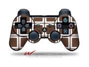 Sony PS3 Controller Decal Style Skin Squared Chocolate Brown CONTROLLER SOLD SEPARATELY