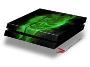 Flaming Fire Skull Green Decal Style Skin fits original PS4 Gaming Console