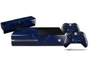 Abstract 01 Blue Holiday Bundle Decal Style Skin Set fits XBOX One Console Kinect and 2 Controllers XBOX SYSTEM SOLD SEPARATELY