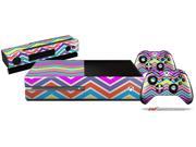 Zig Zag Colors 04 Holiday Bundle Decal Style Skin Set fits XBOX One Console Kinect and 2 Controllers XBOX SYSTEM SOLD SEPARATELY