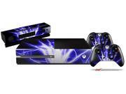 Lightning Blue Holiday Bundle Decal Style Skin Set fits XBOX One Console Kinect and 2 Controllers XBOX SYSTEM SOLD SEPARATELY