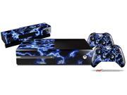 Electrify Blue Holiday Bundle Decal Style Skin Set fits XBOX One Console Kinect and 2 Controllers XBOX SYSTEM SOLD SEPARATELY