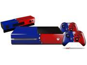 Ripped Colors Blue Red Holiday Bundle Decal Style Skin Set fits XBOX One Console Kinect and 2 Controllers XBOX SYSTEM SOLD SEPARATELY